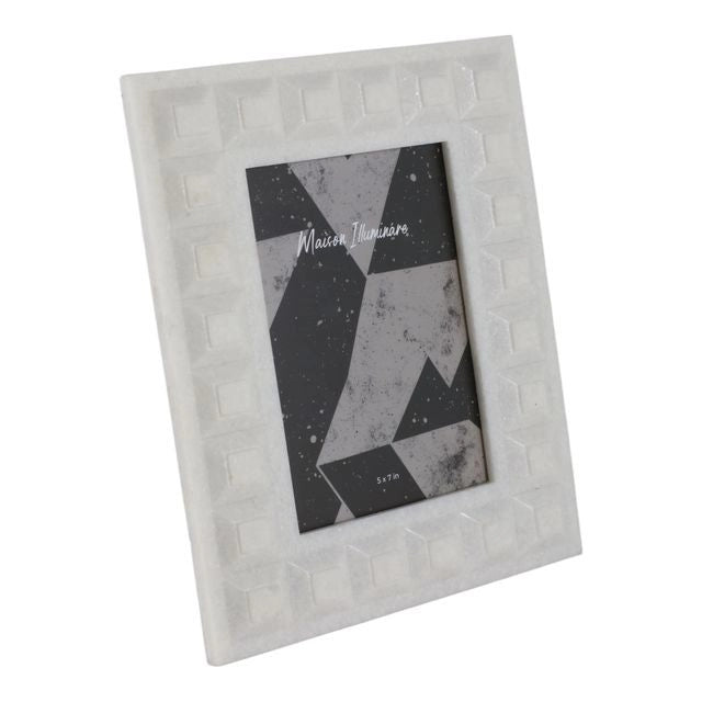 Portarretrato Block Blanco de Resina 5x7"