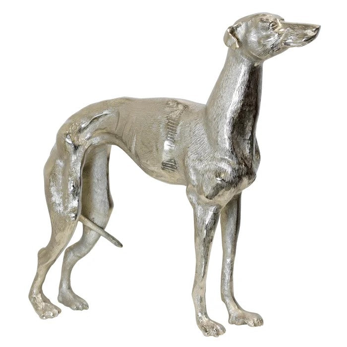 ESCULTURA PERRO GALGO NICKEL