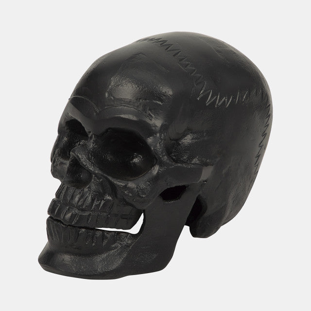 CALAVERA DECORATIVA METAL NEGRO