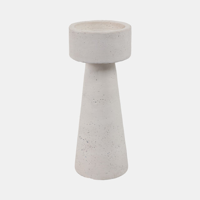 Portavela de Madera Blanca 30 cm