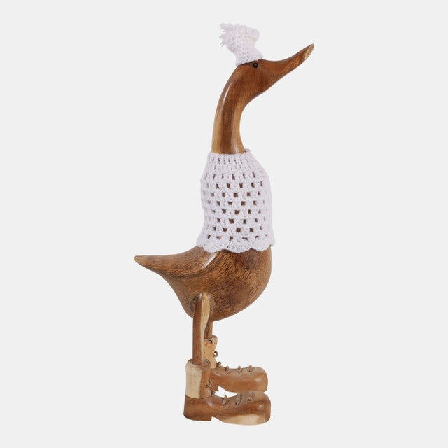 Pata Decorativa Invierno de Teca Blanco Natural