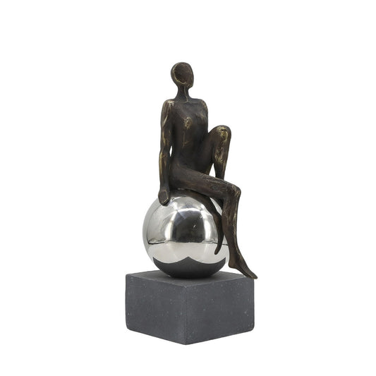 ESCULTURA AUGUSTONIA ESFERA ACERO 38CM