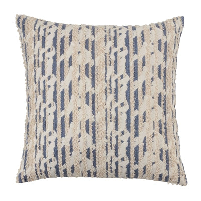 Cojín Azul Textura Estampado Geométrico 55x55 cm