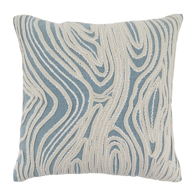 Cojín Decorativo Azul Topográfico con Relieve 45x45 cm