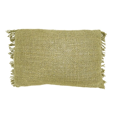 Cojín Rectangular con Flecos Olivo 40x60 cm