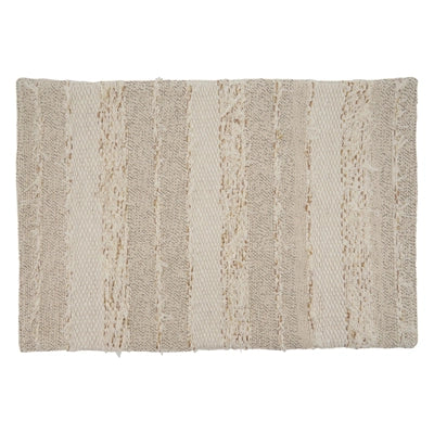 Cojín Largo Ivory Rayas y Flecos 40x60 cm