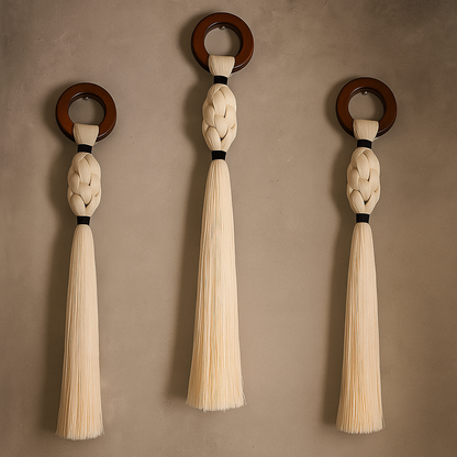 Decorativo tejido con aro de encino oscuro