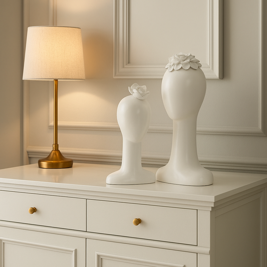 SET/2 ESCULTURAS HALTON CERAMIC