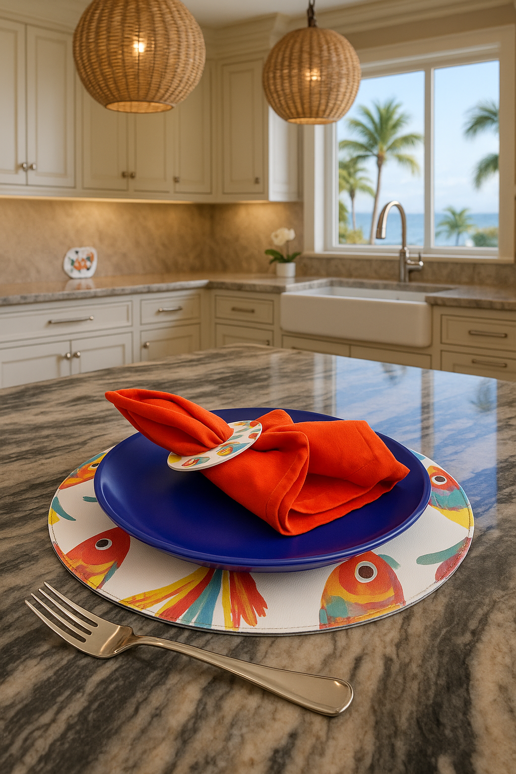 BAJO PLATO PECES COLORES FLEXIBLE