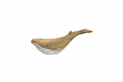 ESCULTURA BALLENA GRACE MADERA MANGO