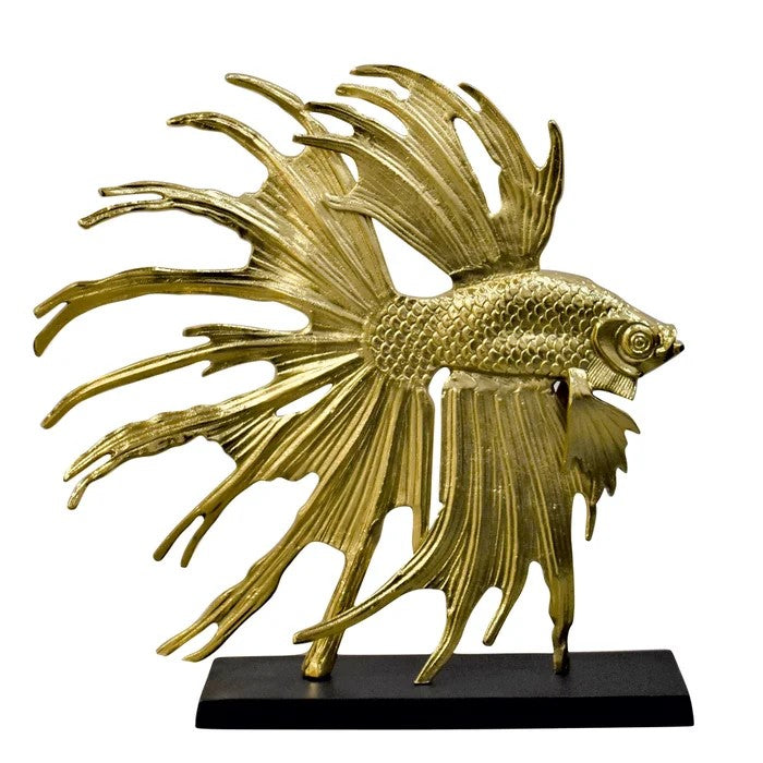 ESCULTURA PEZ LEON CHAMPAGNE