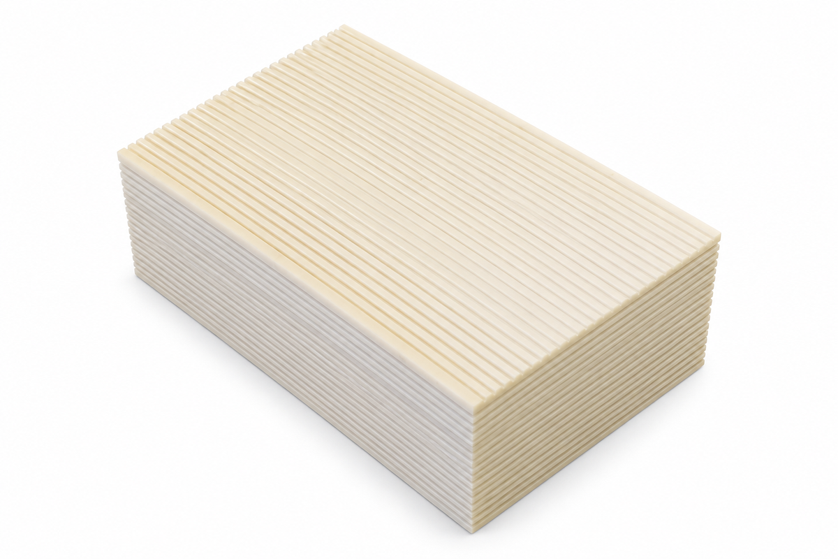 Caja Boni Crema con Rayas Resina de Madera