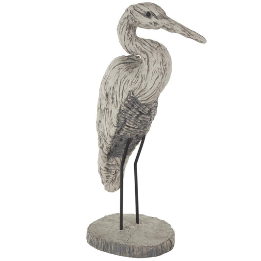 ESCULTURA PAJARO  POLIRESINA GRIS