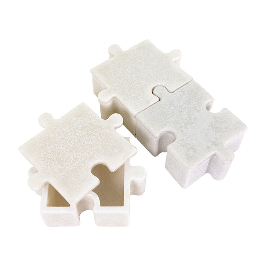 SET/3 CAJAS ROMPECABEZAS QUARZO ARENA BLANCO