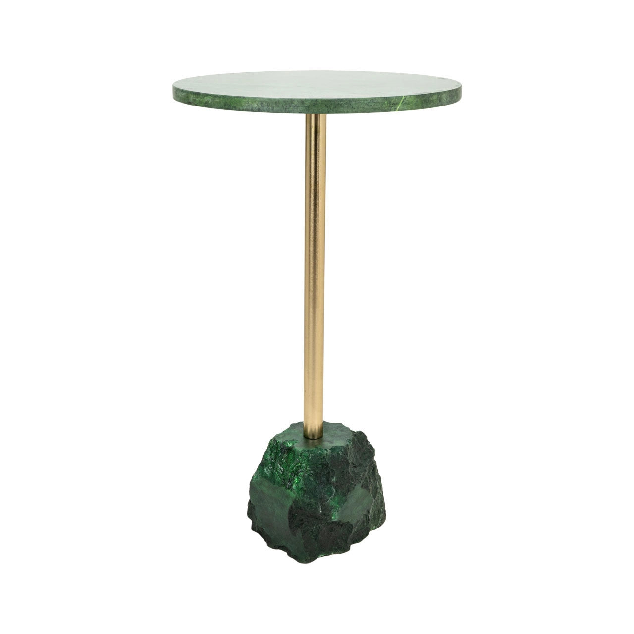 Mesa Auxiliar Windlow de Mármol Multicolor y Latón