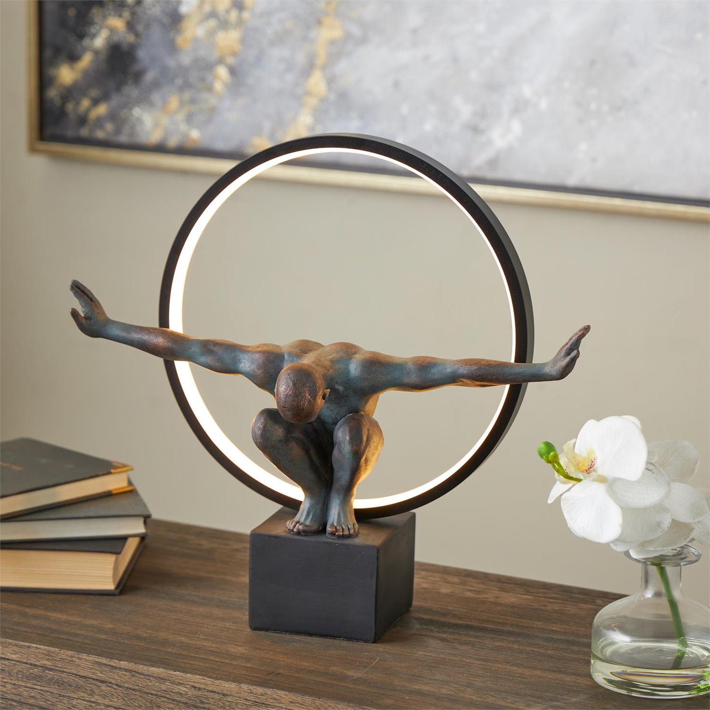 LAMPARA DE MESA MULTICOLOR HOMBRE