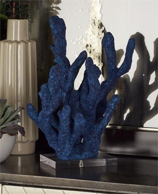 ESCULTURA CORAL AZUL POLYSTONE