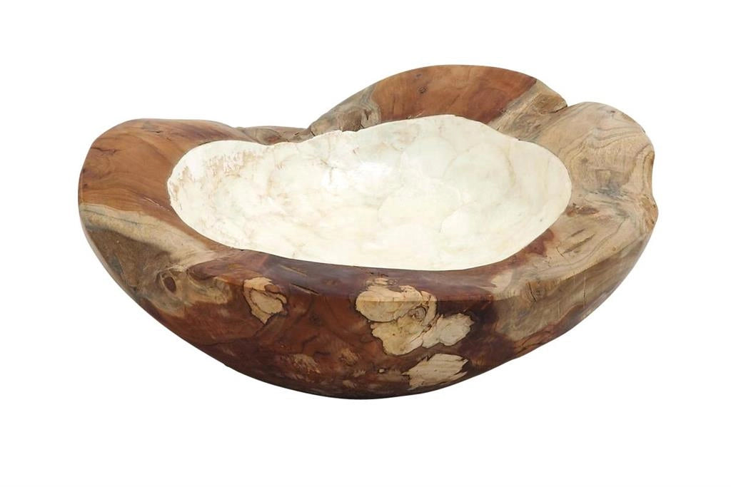 Tazón de Madera de Teca Marrón