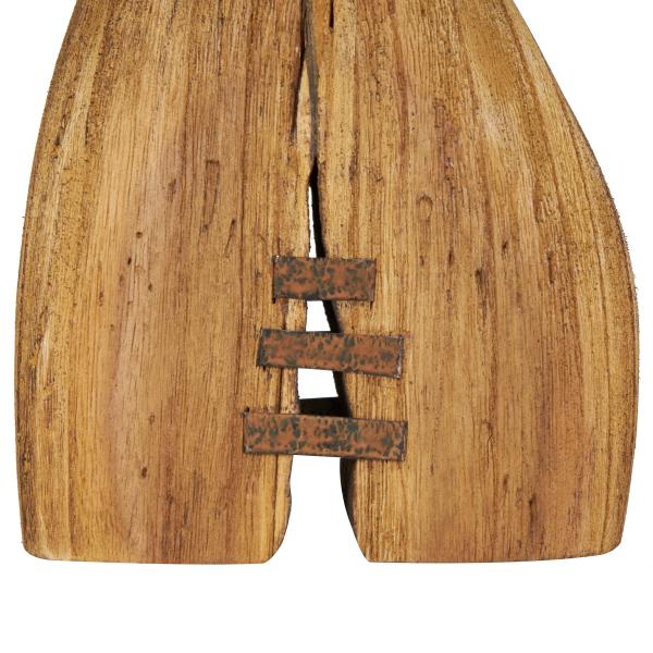 ESCULTURA DECORATIVA DE COLA DE BALLENA DE MADERA