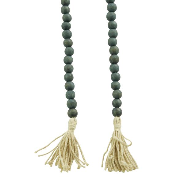 ROSARIO DECORATIVO MADERA MANGO COLOR VERDE