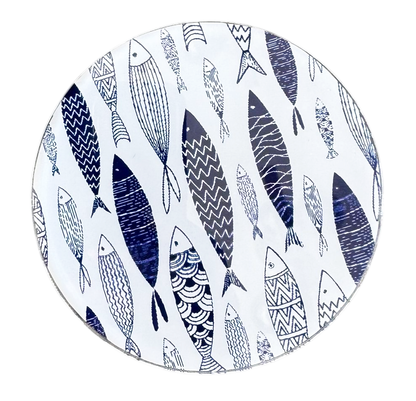 SET/4 DE MESA PECES AZULES ACRILICO