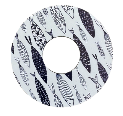 SET/4 DE MESA PECES AZULES ACRILICO