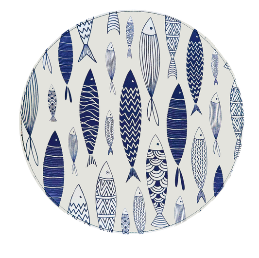 BAJO PLATO PECES AZULES FLEXIBLE