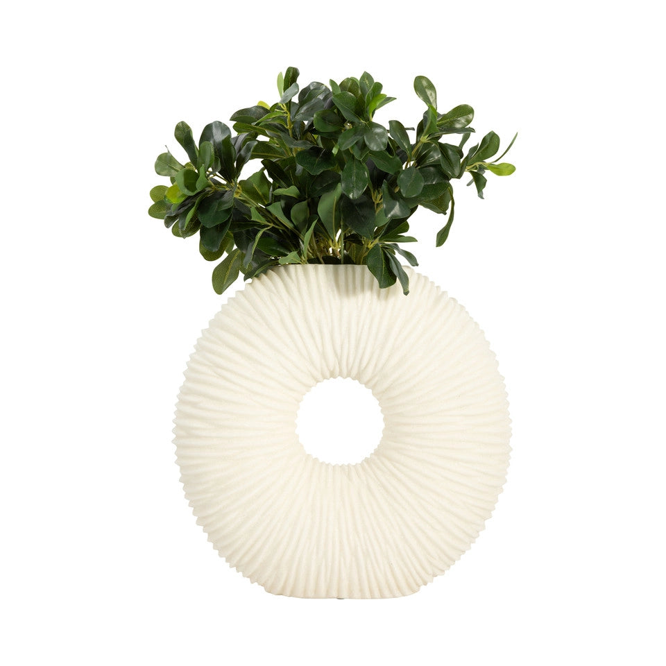 Base Decorativa Nataly de Resina Blanca Mediana