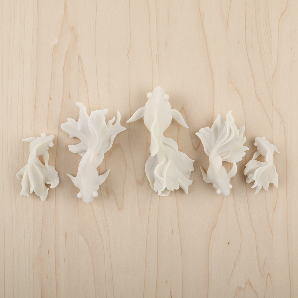SET/4 PECES LABETTE BCOS P/PARED RESINA