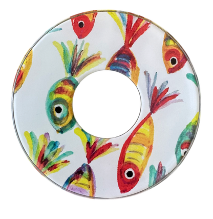 SET/12 DE MESA DE PECES COLORES ACRILICO