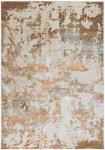 Alfombra Piave Abstracta Oro y Café 240x330