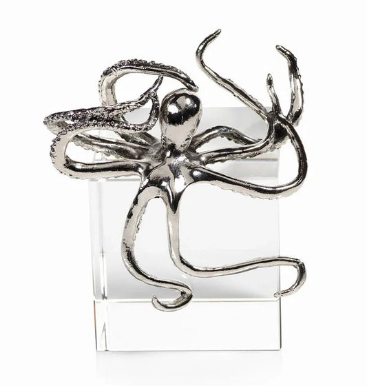 Escultura Pulpo Plata