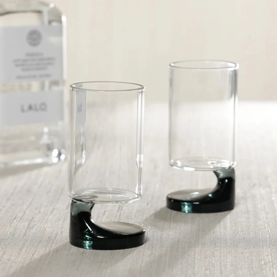 Vaso Shot Napoli de Vidrio con Base Ahumada
