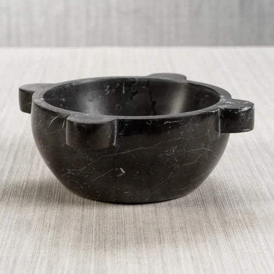 Tazón Roma Grande para Condimentos de Mármol Negro